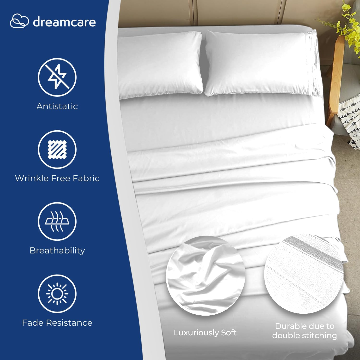 Detalle de Dreamcare King Sheet Set, Microfibre