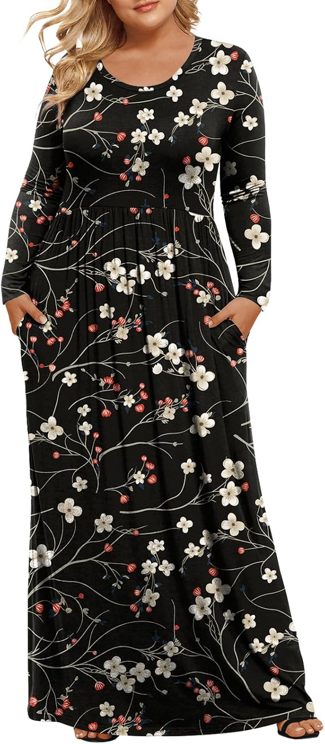 Detalle 2 de LONGYUAN Plus Size Maxi Dress XL-6XL