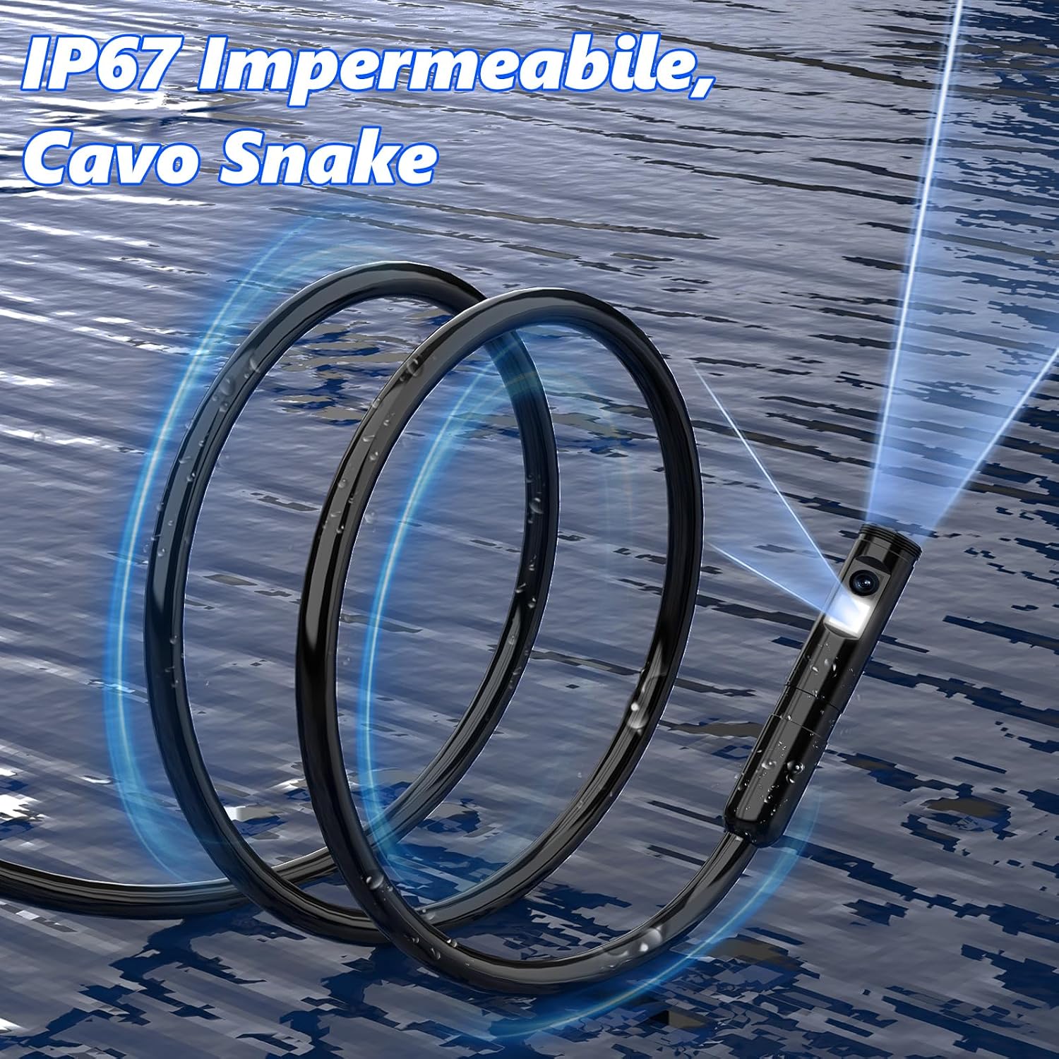 Detalle de Endoscopio Ennovor a doppia lente con schermo IPS 4,3", telecamera HD 1920p e cavo flessibile da 5 m
