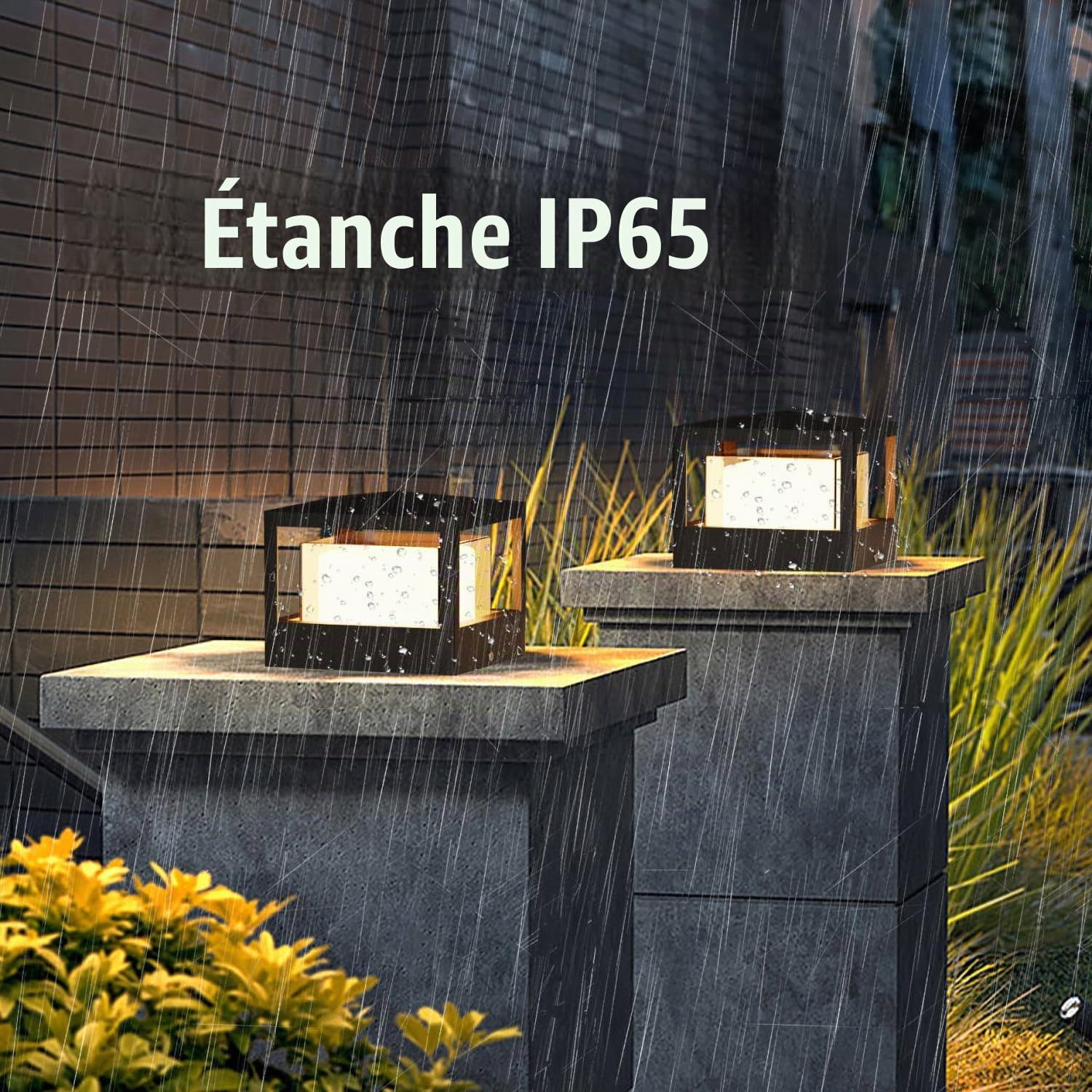 Detalle de FREEUP FR106 buitenlamp in aluminium met warmwit licht en IP65