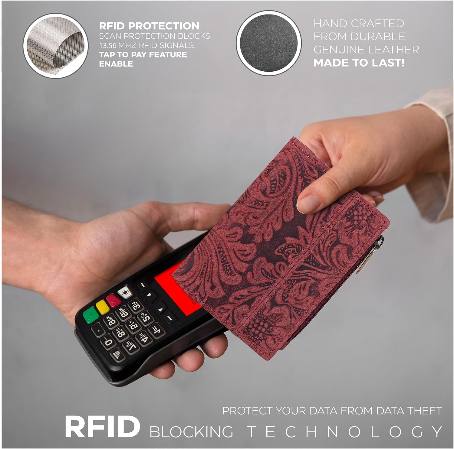 Detalle 2 de Oak Leathers RFID wallet 4.2 x 3.4
