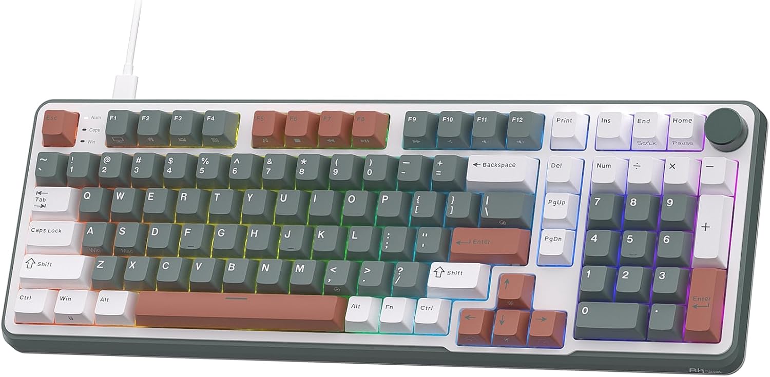 Detalle de RK ROYAL KLUDGE C98 HE tastiera meccanica da gioco 95% ⌨