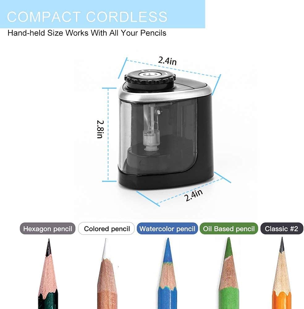 Detalle de Aogwat Sharpeners-1 Electric Pencil Sharpener with Manual Mode, Black
