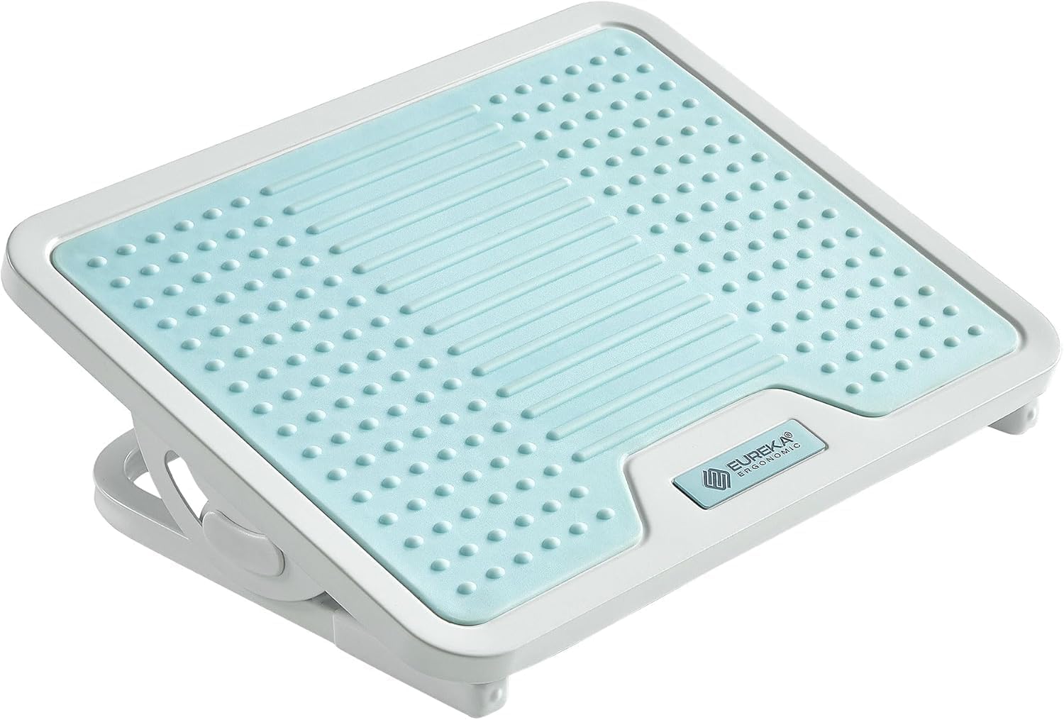 EUREKA ERGONOMIC Foot Rest Under Desk — Adjustable, Massage Surface, Metal Frame (Blue)