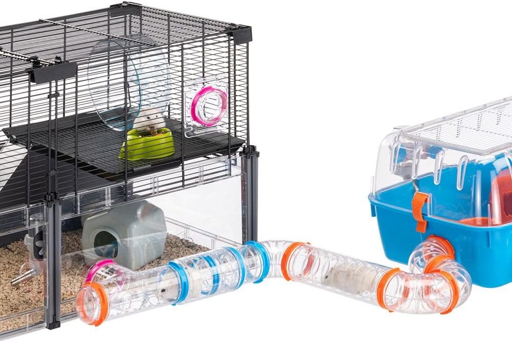 Detalle de Ferplast Ensemble de Tubes Hamster, tubes transparents avec ventilation, 9 pièces