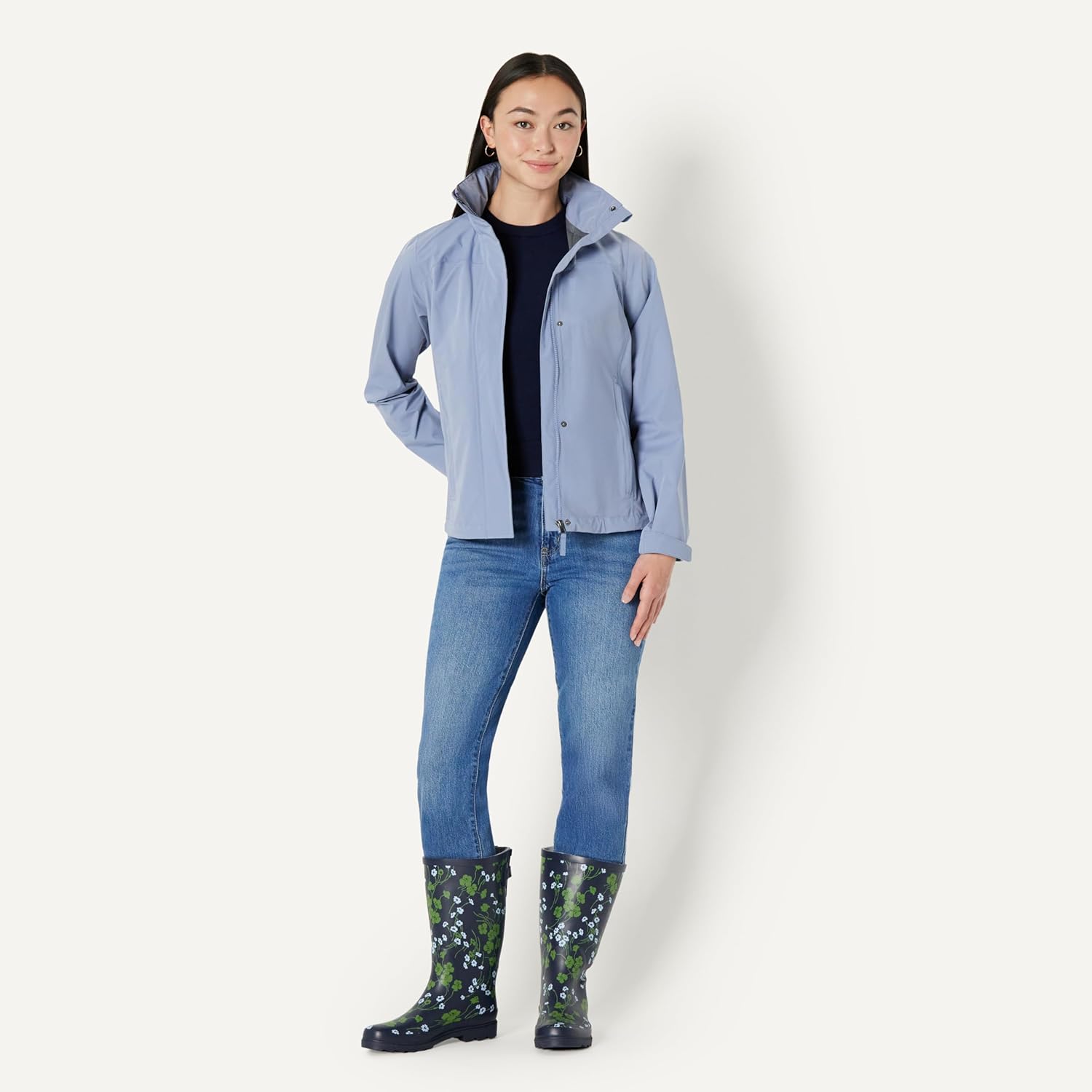 Detalle de Amazon Essentials Women's Waterproof Tall Rain Boot with Adjustable Buckle