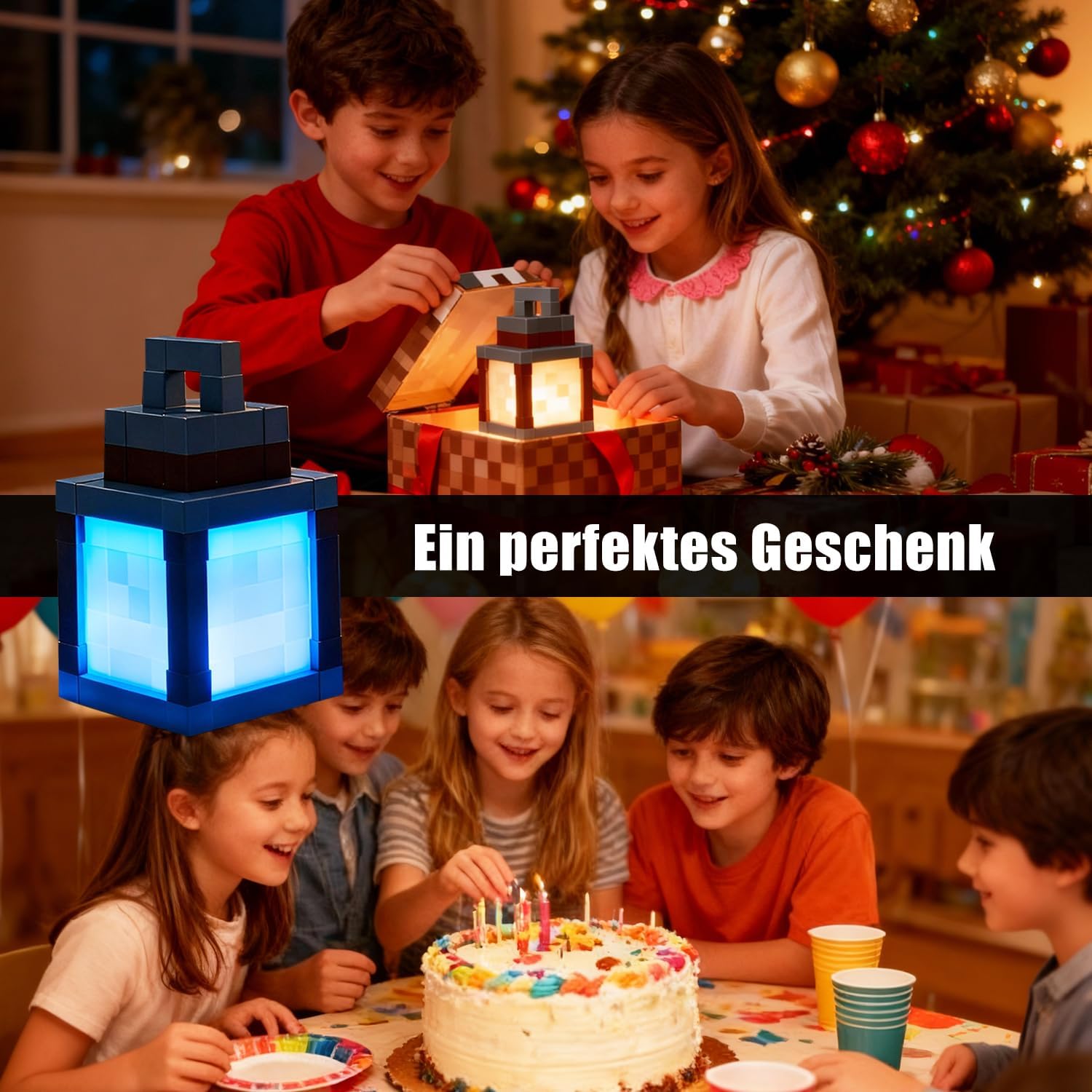 Thumbnail 6 de ZTZK Pixelierte Laterne Nachtlicht mit 16 Farben