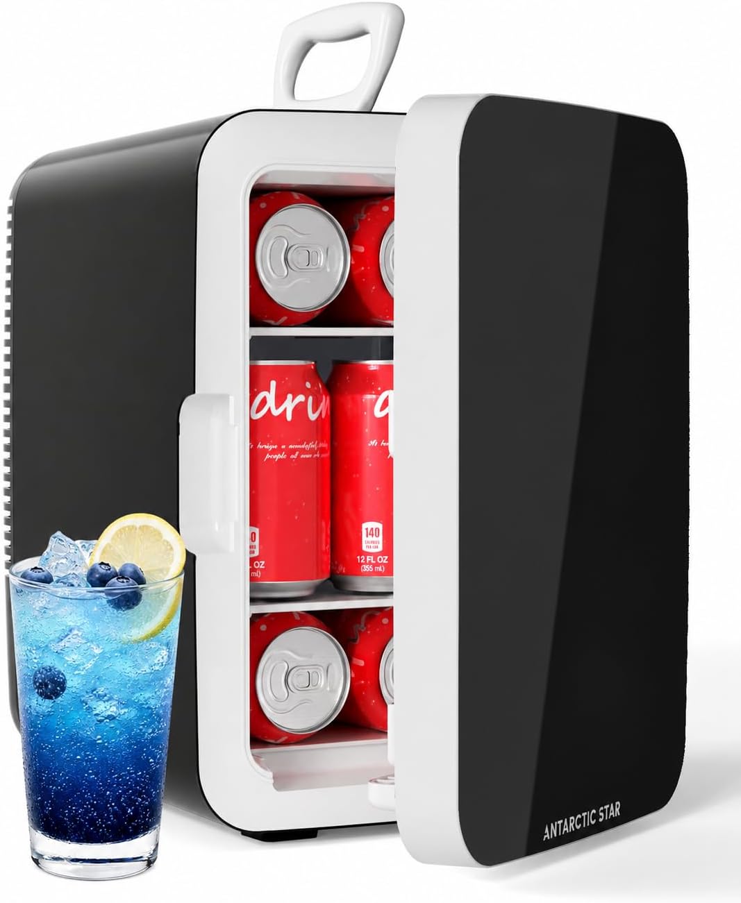 Detalle de Antarctic Star LY2010 10L Portable Mini Fridge with AC/DC Power, Black