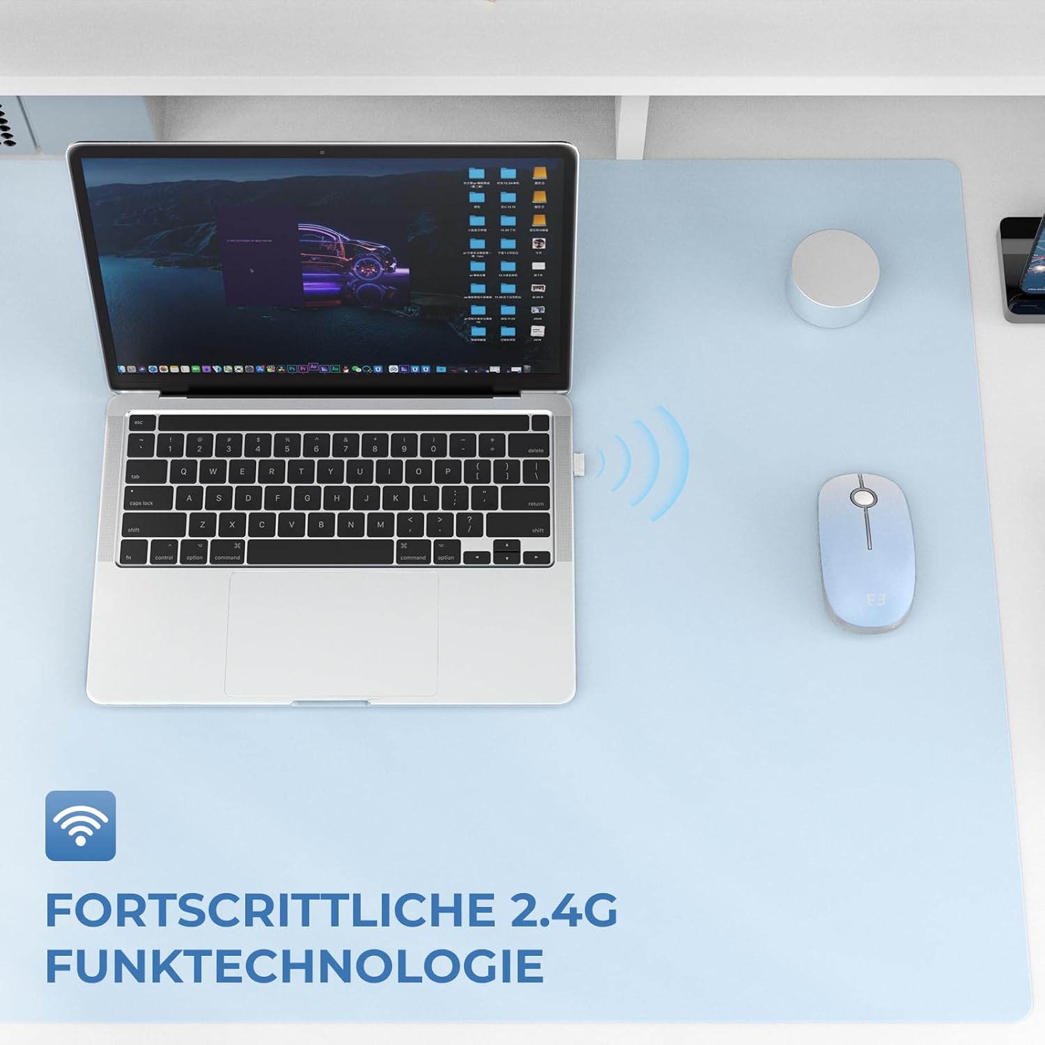 Thumbnail 3 de seenda Kabellose Maus 2,4 G Silent Mouse mit USB-Empfänger – 1.600 DPI, bis zu 18 Monate Akkulaufzeit