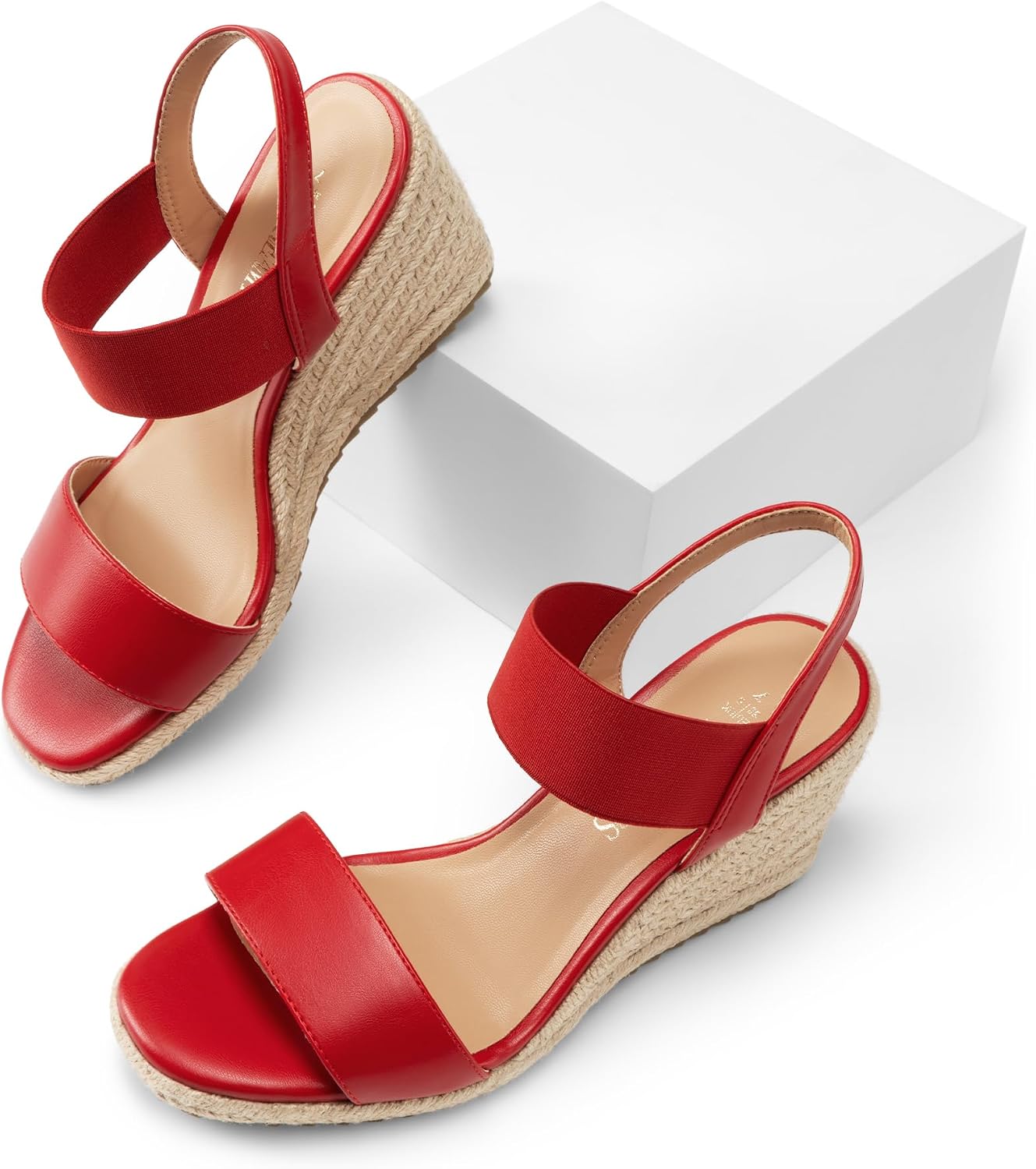 Thumbnail 6 de DREAM PAIRS Women's Open Toe Espadrille Wedges with Elastic Ankle Strap