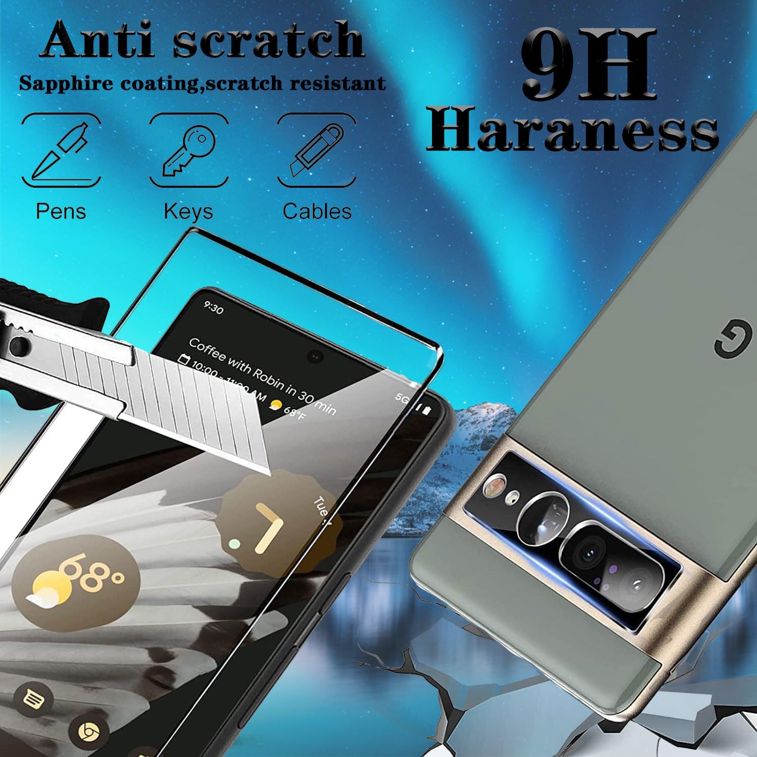 Detalle de Pixel 7 Pro Tempered Glass Screen Protector