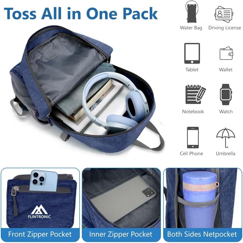 Detalle de flintronic Sac à Dos Pliable Ultraléger 20L — Léger, Imperméable et Polyvalent pour Outdoor