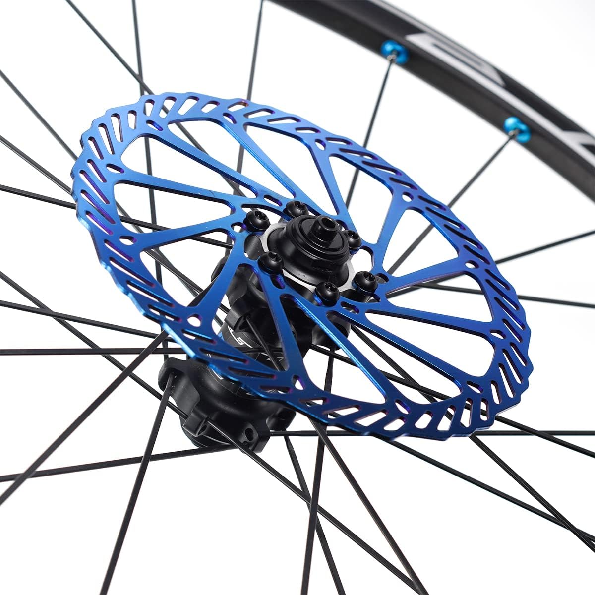 Thumbnail 5 de CNCLOL bike disc brake rotor (160mm, 180mm or 203mm) in stainless steel, blue/gold/rainbow finish