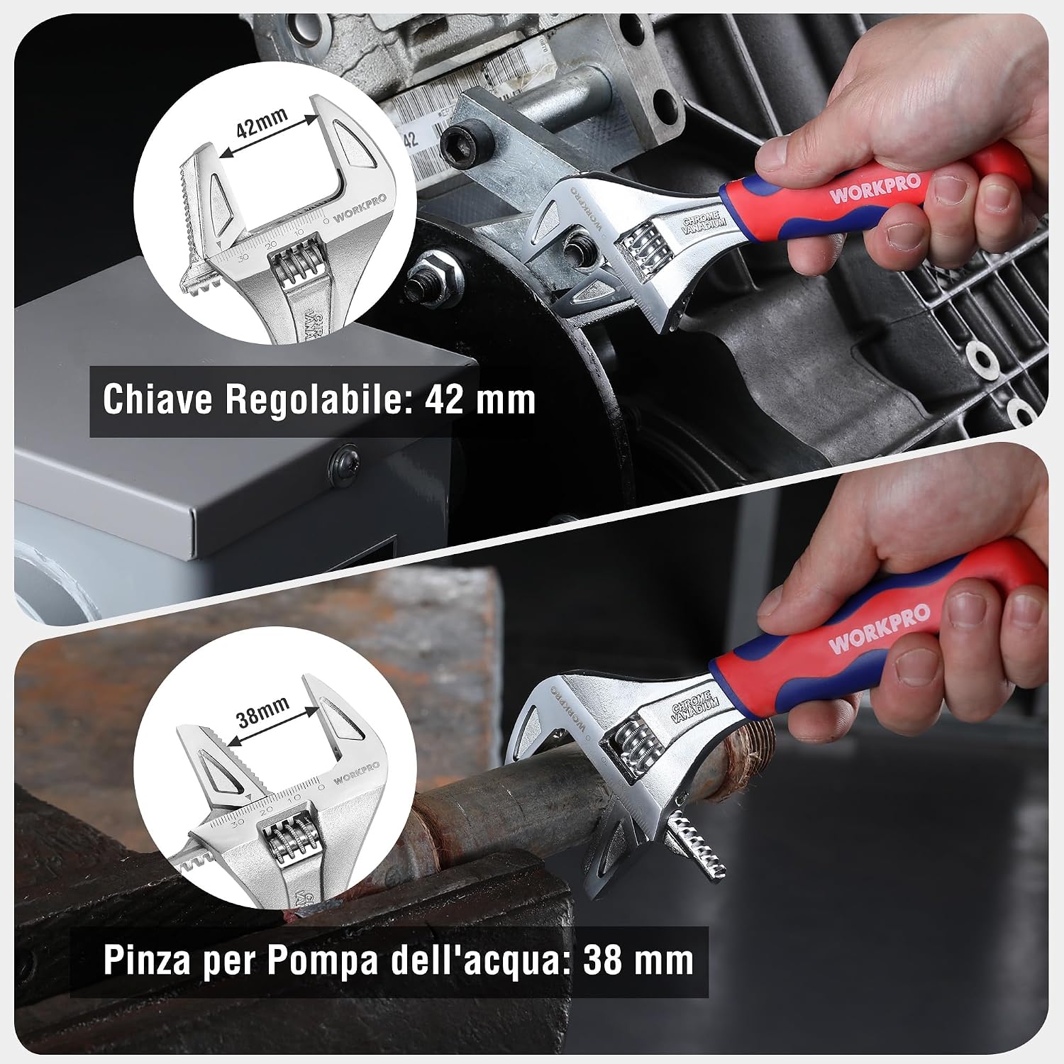 Detalle de WORKPRO chiave 2 in 1 da 42 mm