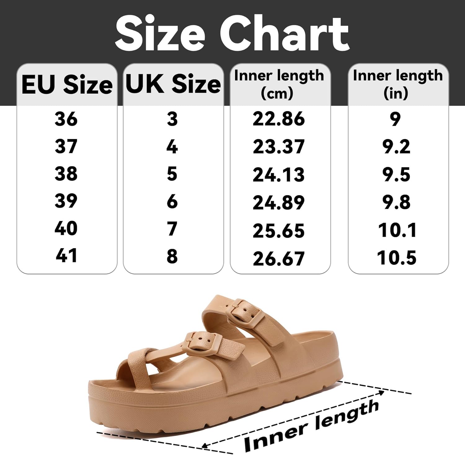 Thumbnail 6 de Waysoland Damen Sandalen Sommer – Orthopädische Plattform-Sandalen mit einstellbarer Schnalle und Ultra-Kissen