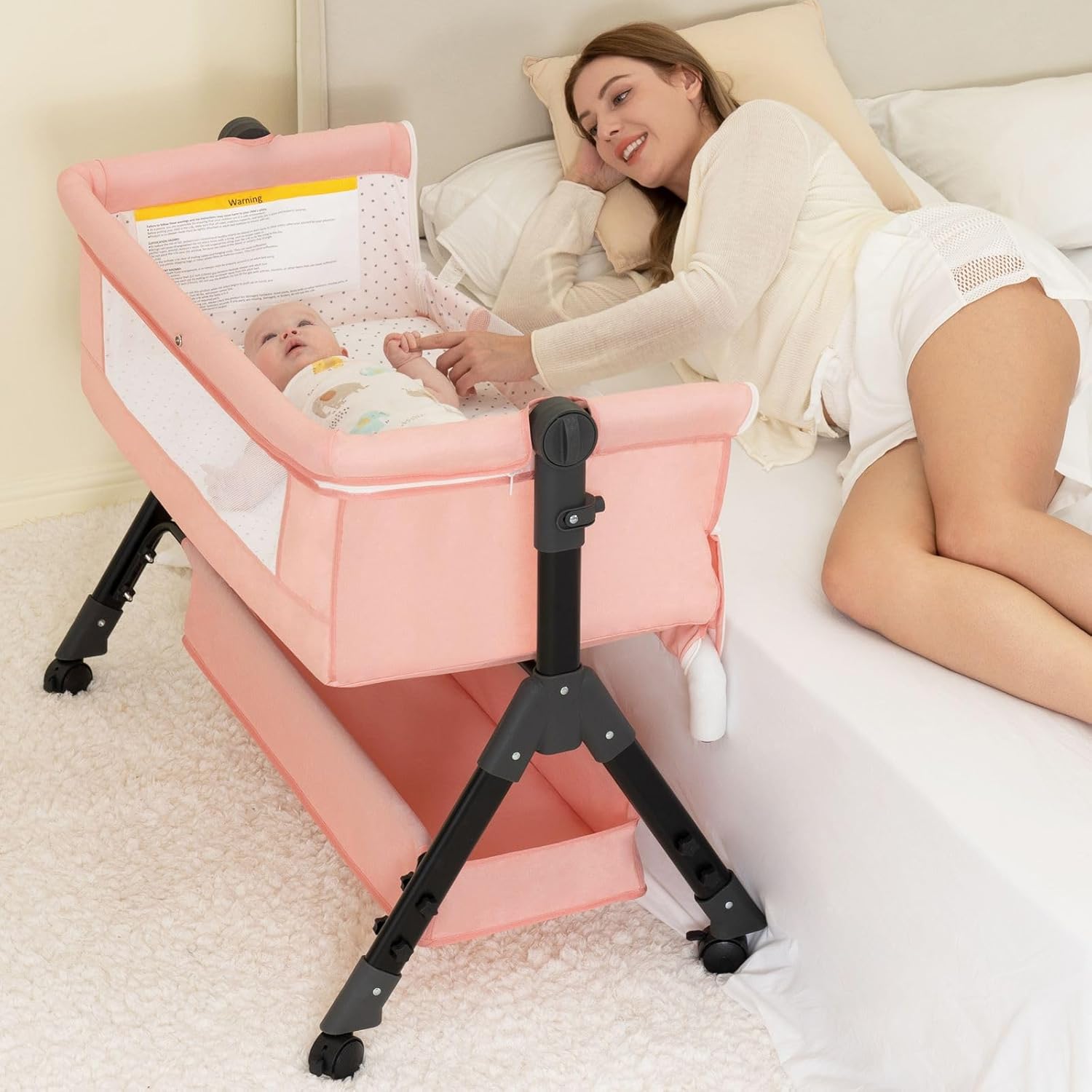 Thumbnail 5 de Baby Bassinet 3-in-1 Bedside Sleeper with Wheels 👶