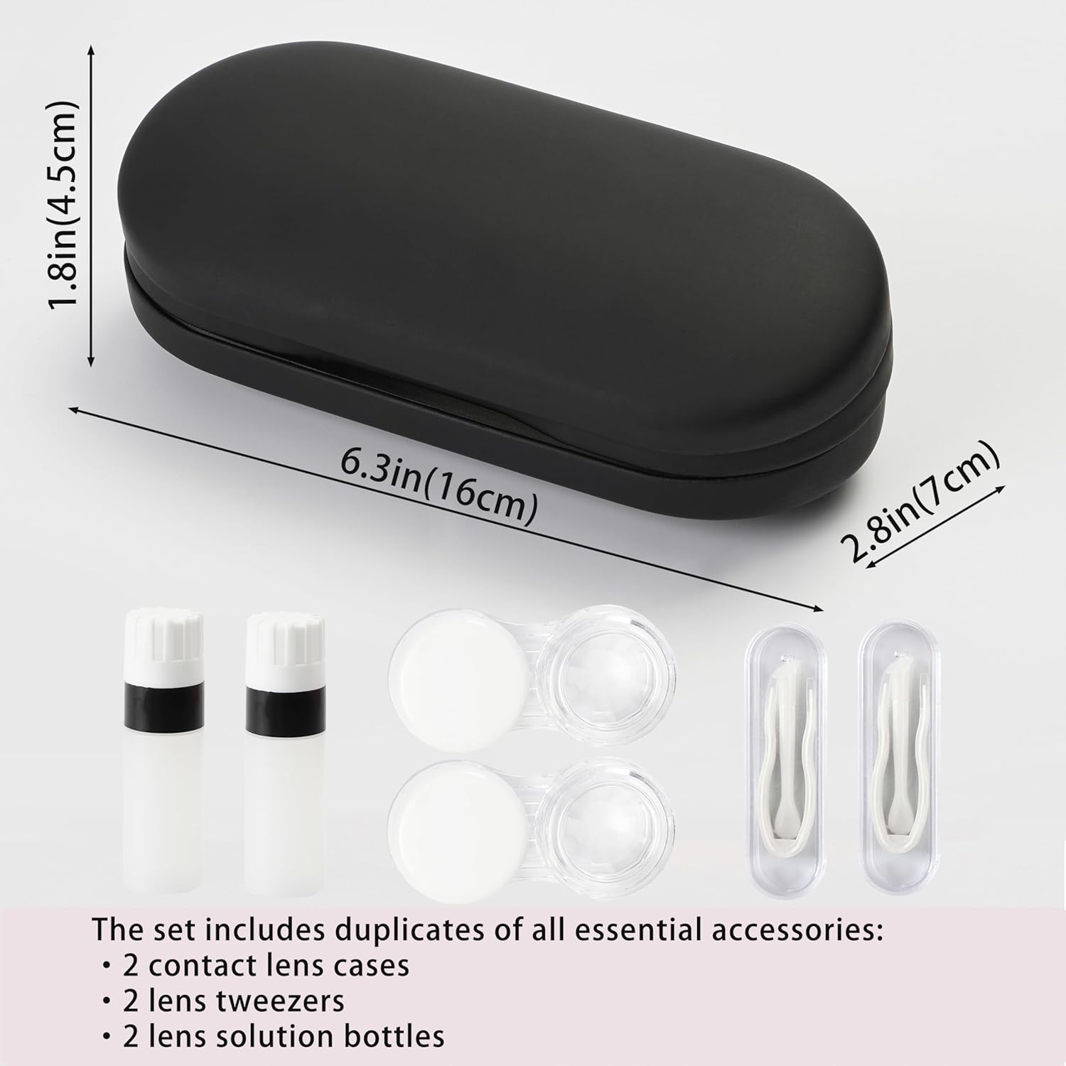 Detalle de Lasiyanor 2 in 1 Eyeglass Case & Contact Lens Box — Portable Travel Companion