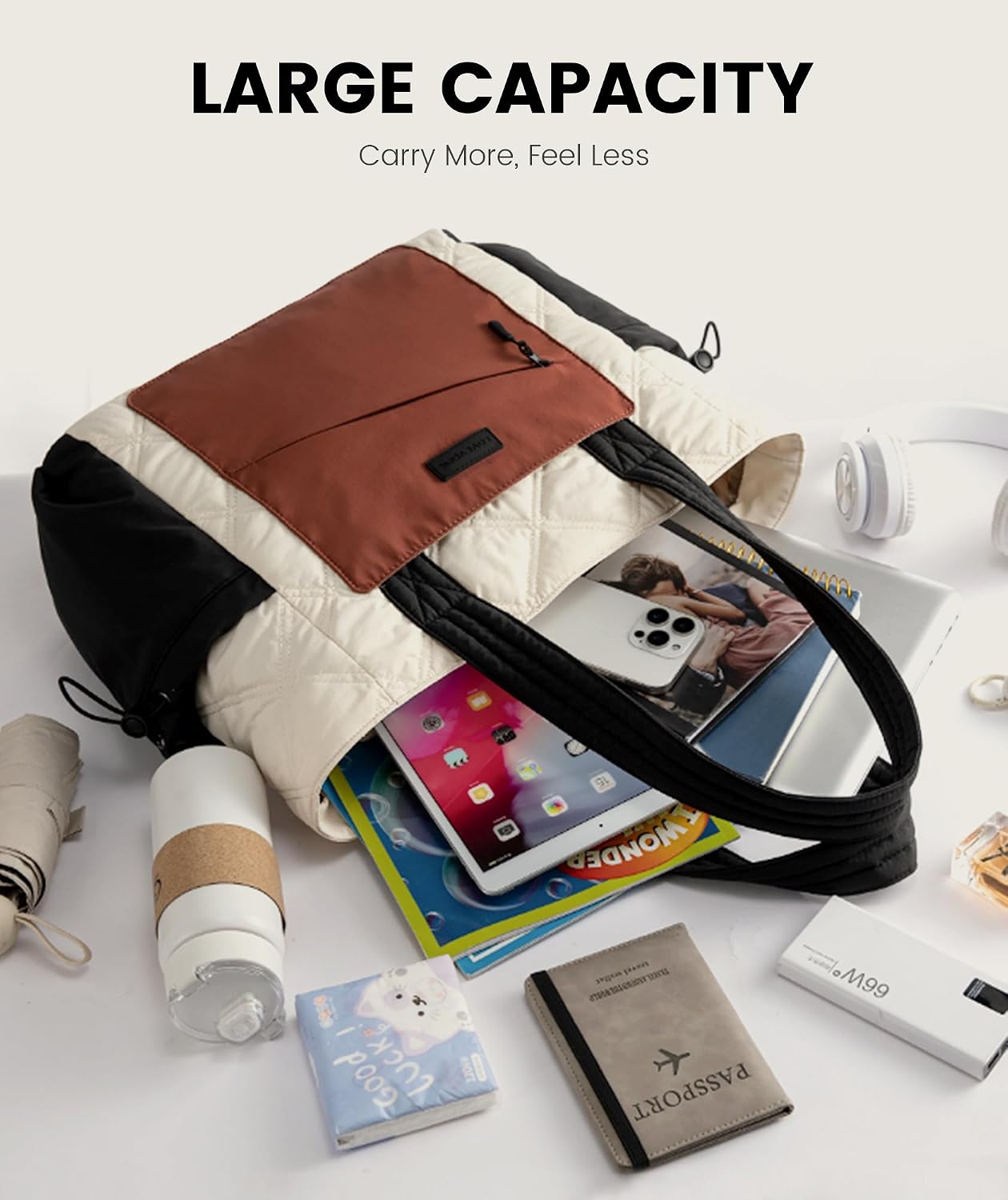 Thumbnail 3 de LOVEVOOK Tote Bag 40.6×32×15.7cm