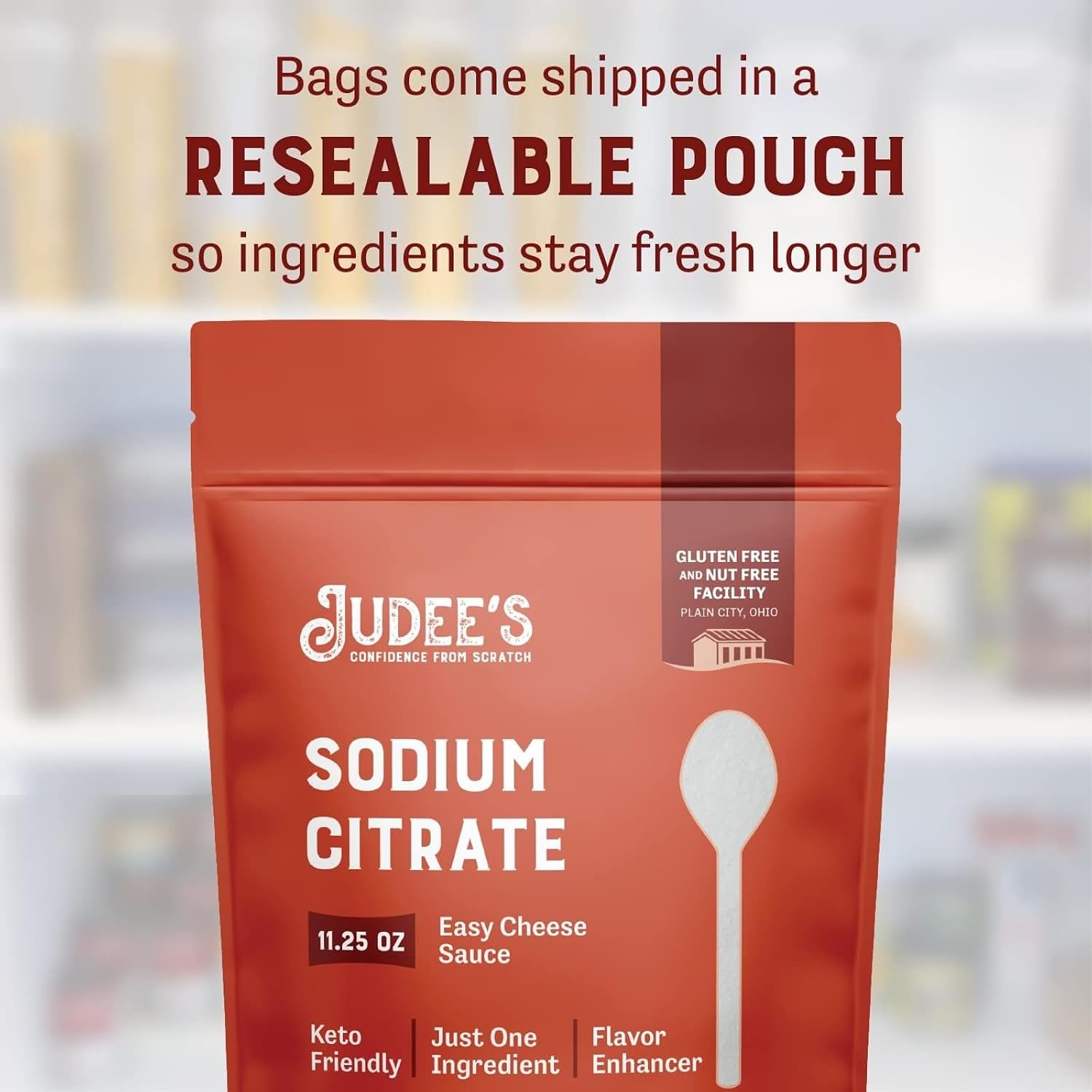 Detalle de Judee's Sodium Citrate Powder, Gluten-Free Cheese Sauce Emulsifier, 11.25 oz