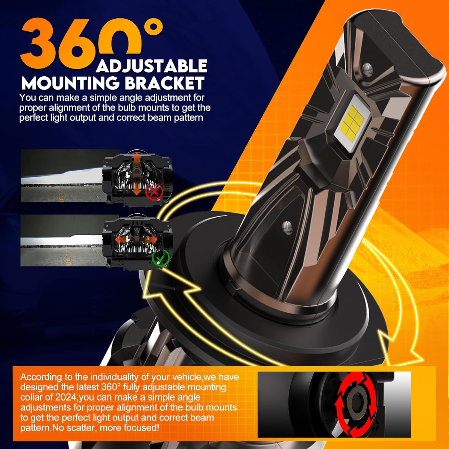 Thumbnail 4 de WAIXINGREN H7 26000LM LED headlight bulb