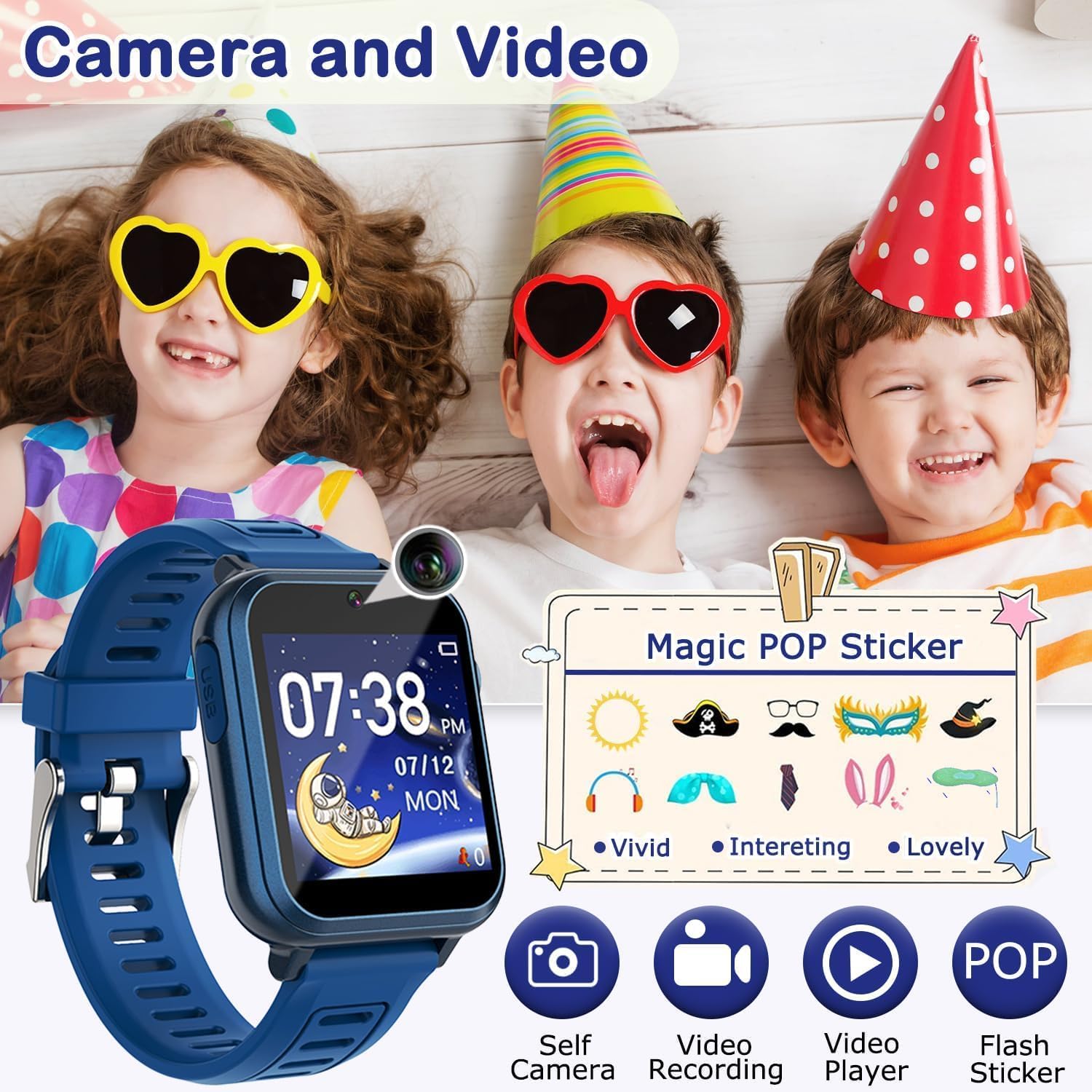 Detalle 2 de Cosjoype Kids Game Smart Watch 39 Games