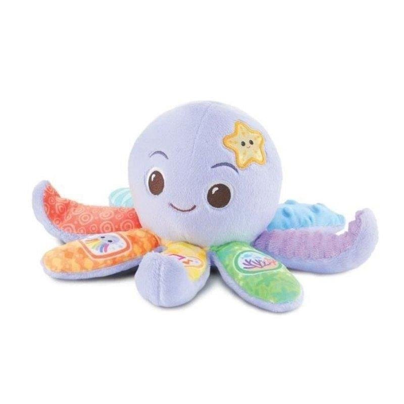 Detalle de Peluche musical interactivo VTech Lila Pulpo: tentáculos texturizados y luz rítmica
