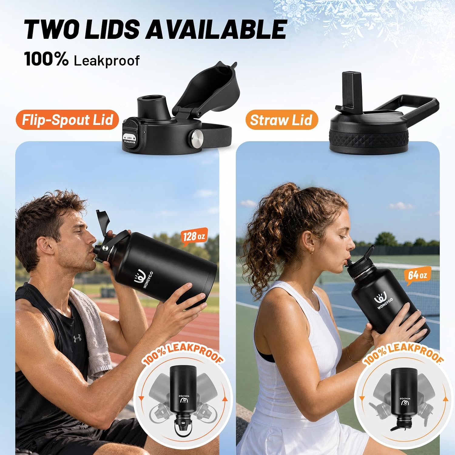 Thumbnail 6 de WONSYGO Insulated Water Bottle 40 oz