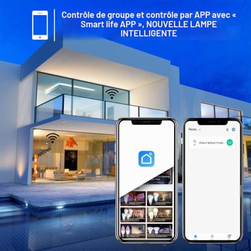 Thumbnail 5 de Fitop Ampoules intelligentes Alexa E14: RGB 16 Millions de couleurs, 4,9W, WiFi, compatible Alexa/Google Home (paquet de 2)