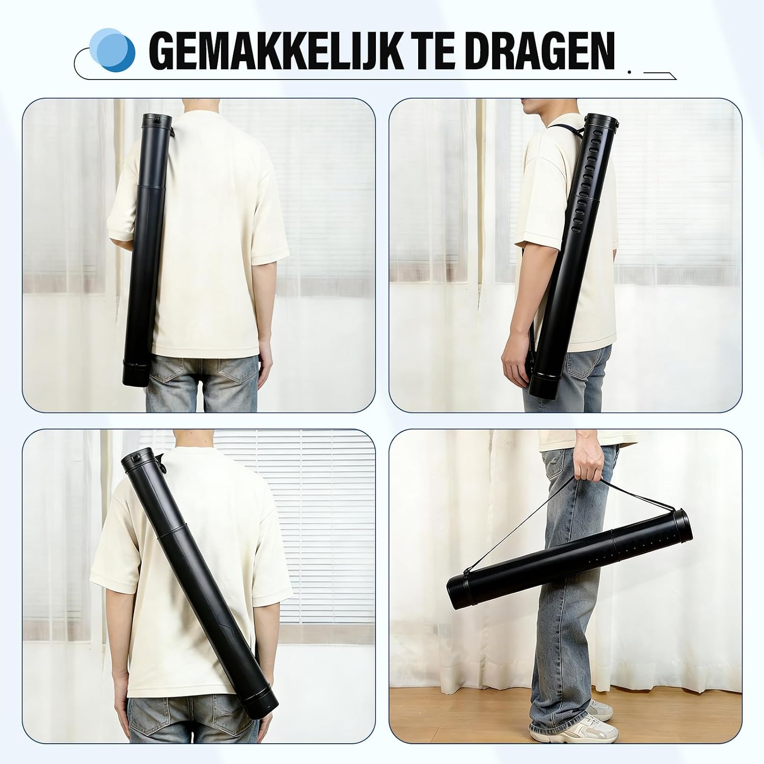 Thumbnail 5 de DEWEL R0711-CEA-FT-FR telescopische A0-posterrol van kunststof, 62-107 cm