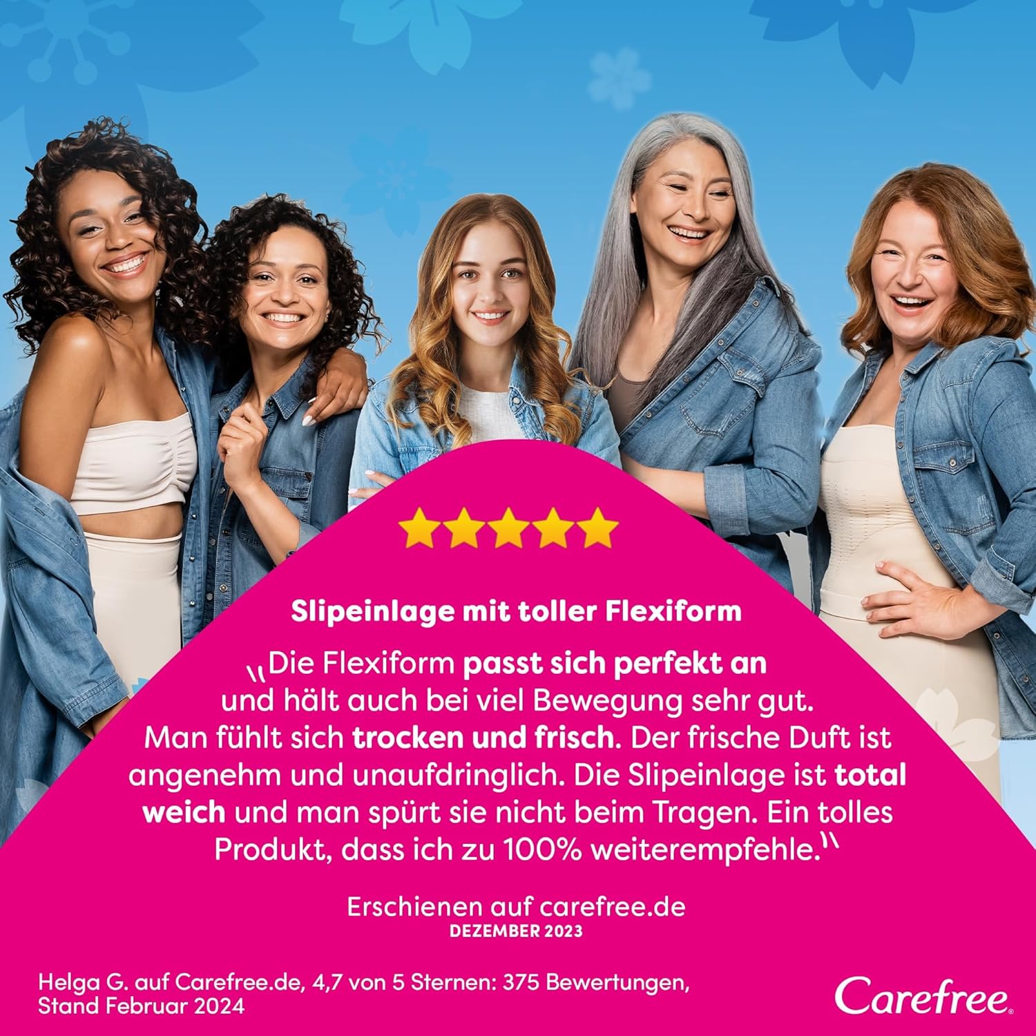 Thumbnail 4 de Carefree Cotton Feel Flexiform Slipeinlagen 56 Stück × 5 Packungen – 100% atmungsaktiv, angenehmer Tragekomfort