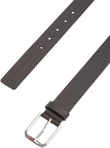 Detalle de Tommy Jeans Cinturón Hombre Austin Seasonal 3,5 cm, Marrón Dark Brown, 80 cm