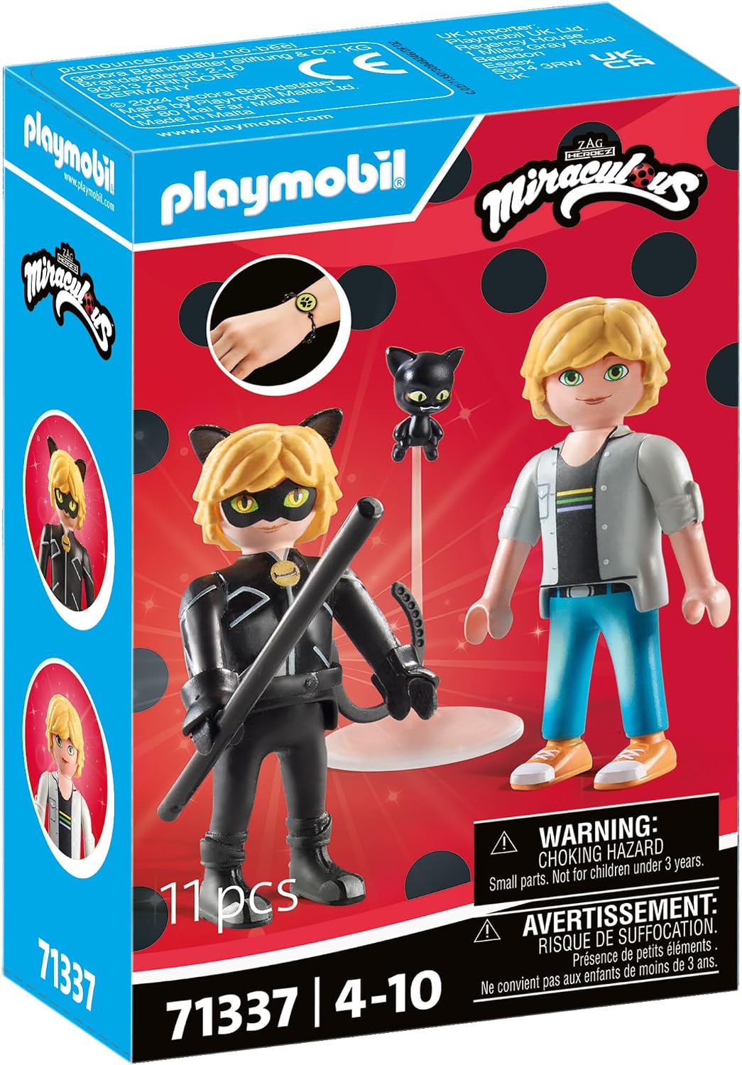 Detalle de PLAYMOBIL Miraculous 4008789, zestaw 71337: Adrien i Czarny Kot z Plaggiem