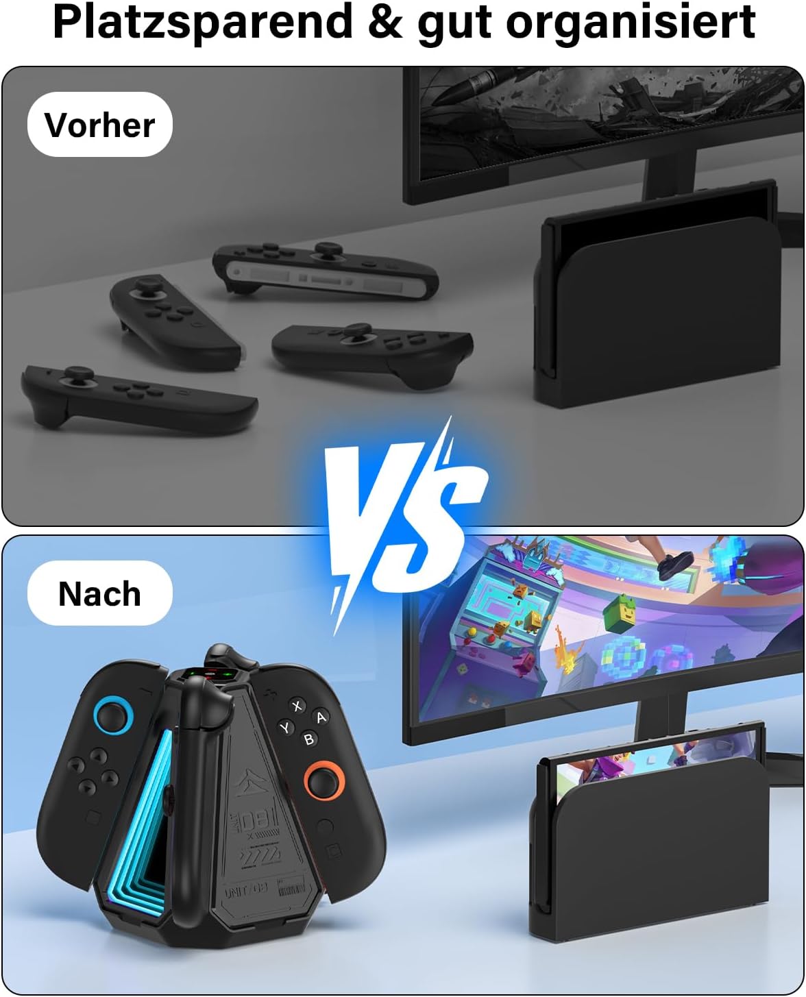 Thumbnail 6 de ZRZLMVP Switch-Controller-Ladestation 4 in 1