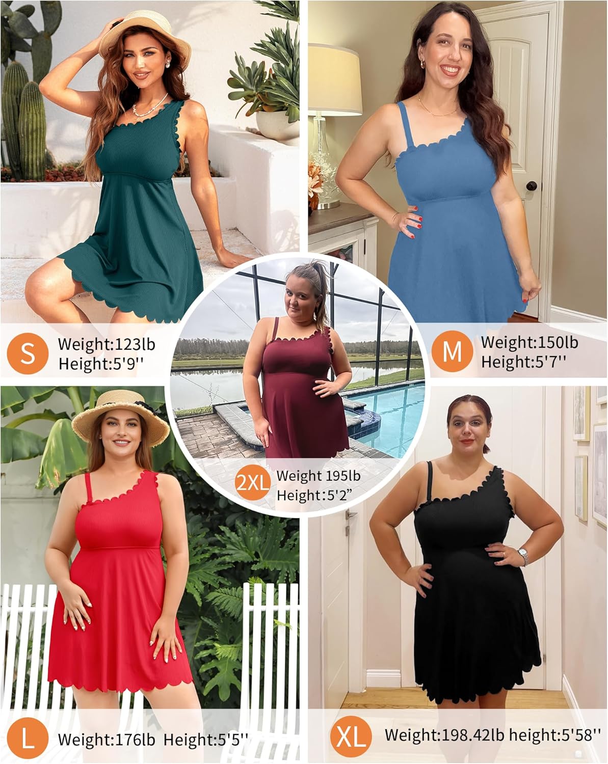 Thumbnail 4 de Charmo Ribbed One-Shoulder Swim Dress