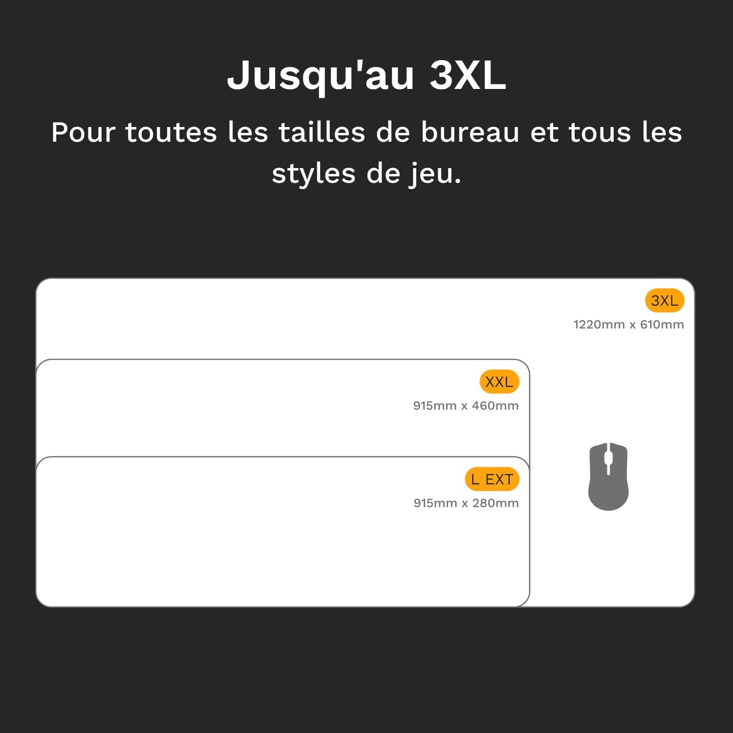 Detalle de GLORIOUS GMP 2 – Tapis de souris XXL (915 x 460 x 3 mm) résistant aux éclaboussures, surface accélérée pour vitesse et contrôle