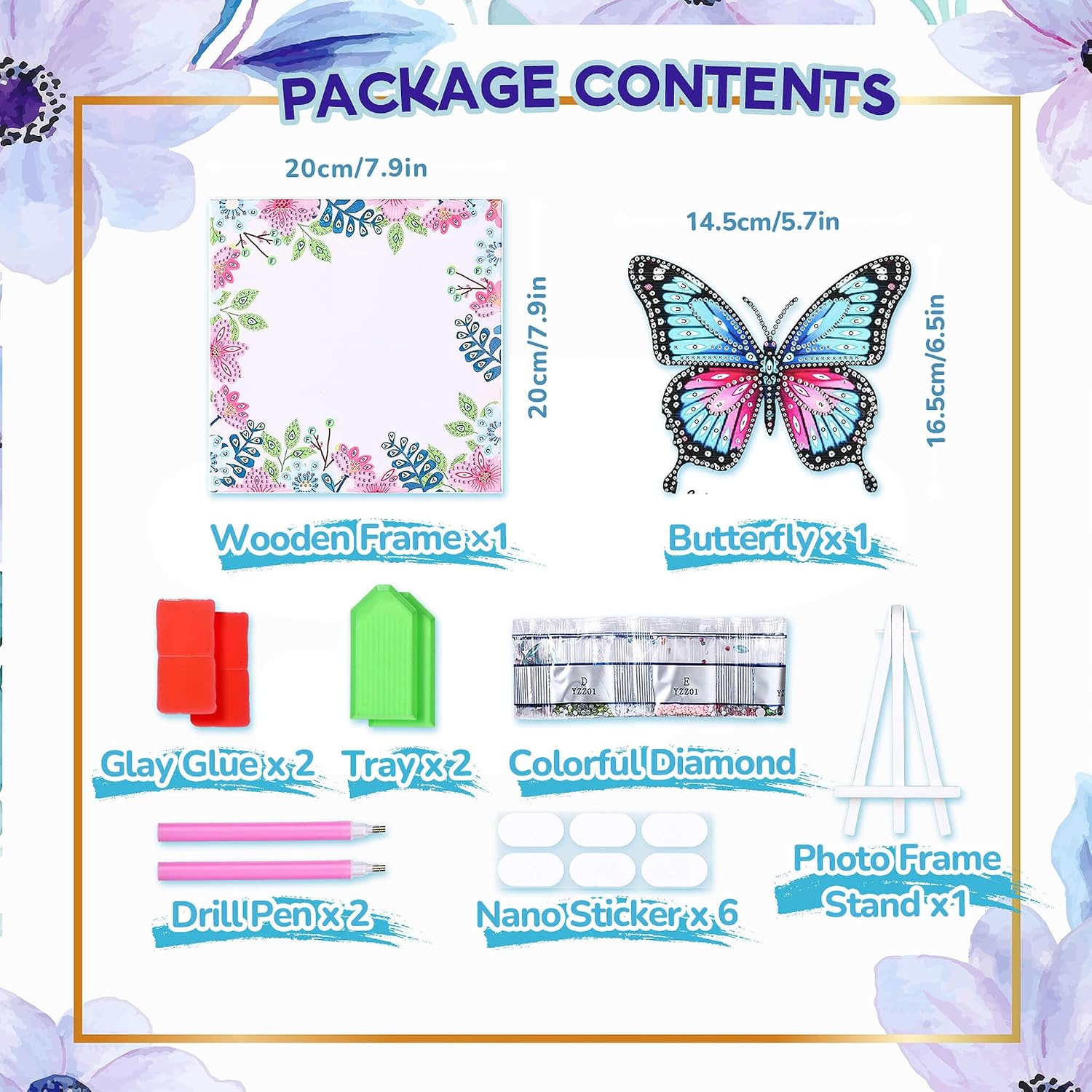 Detalle 2 de Cymbana 3D Butterfly Diamond Art Kit