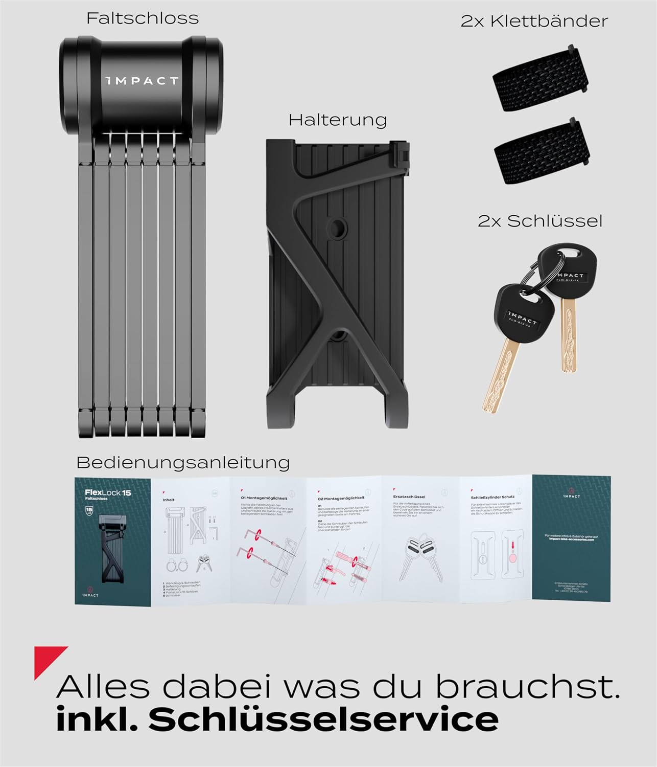 Thumbnail 6 de IMPACT FlexLock 15 Faltschloss mit Sicherheitslevel 15 und bis 1,5 Tonnen Zugkraft