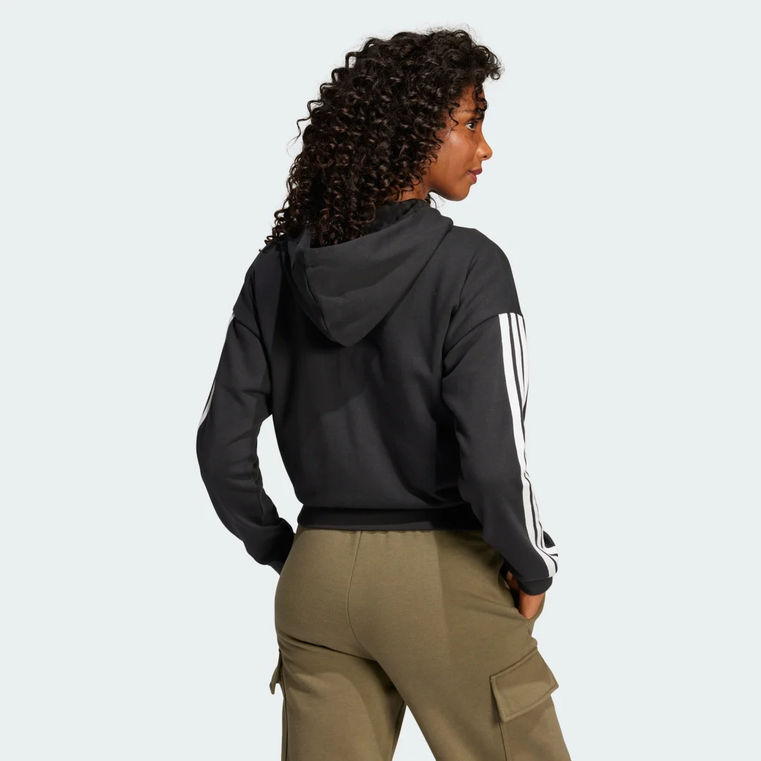 Detalle 2 de Chaqueta con capucha Essentials French Terry 3 bandas de Adidas
