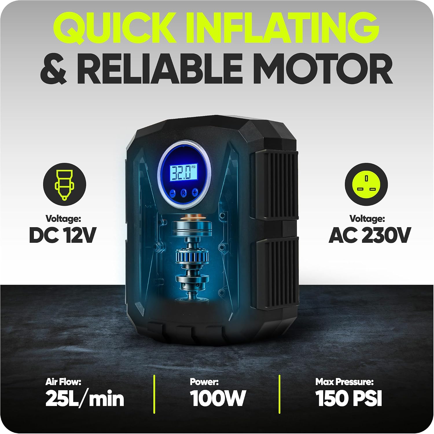 Thumbnail 4 de FORTEM Car Tyre Inflator 150 PSI — air compressor