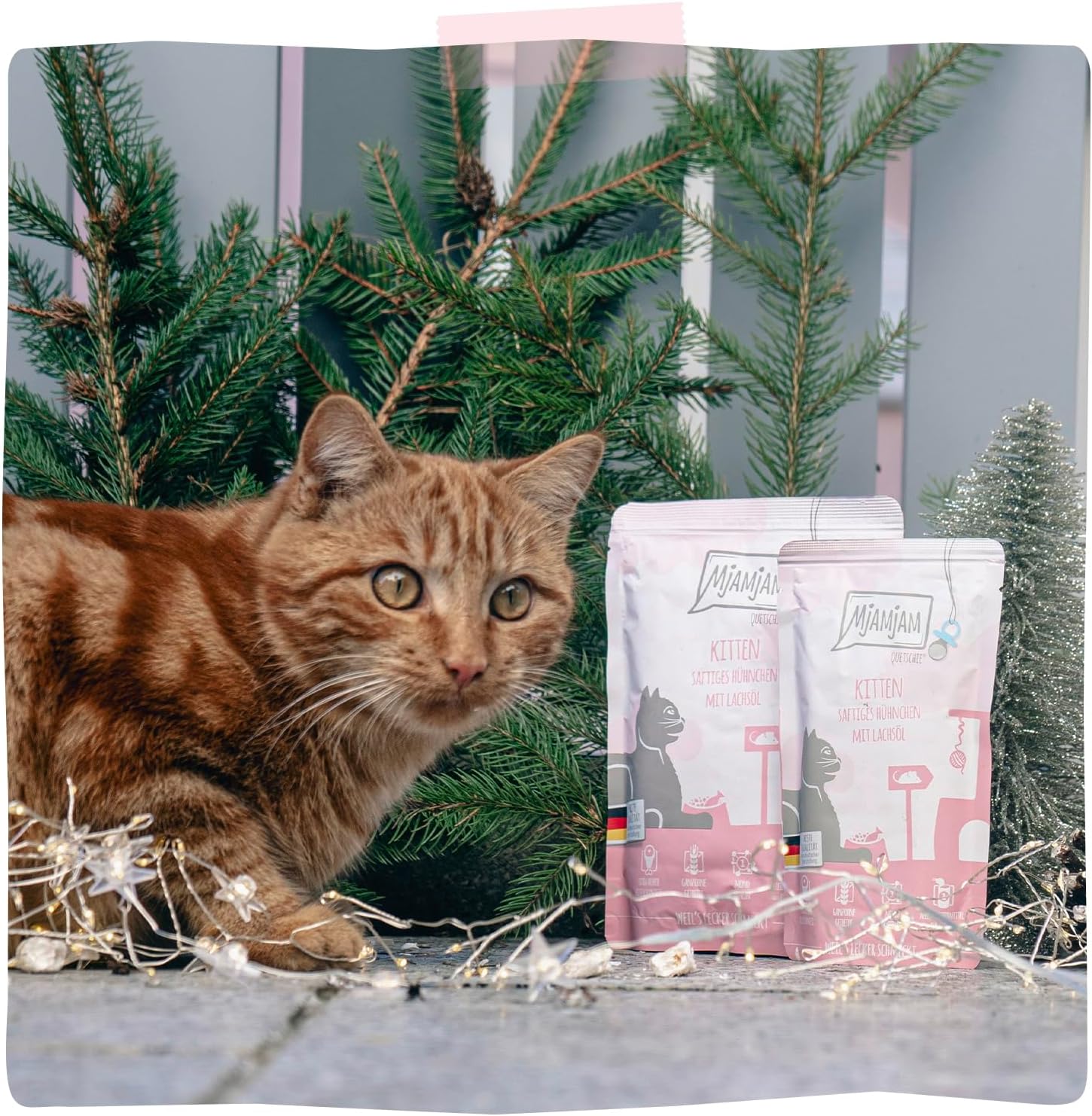 Thumbnail 1 de MjAMjAM Premium Nassfutter Kitten – Hühnchen mit Lachsöl, 12 x 125 g (getreidefrei, hoher Fleischanteil)