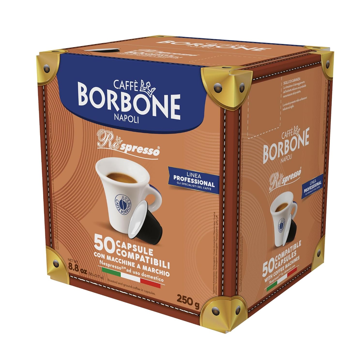 Detalle de Caffè Borbone Respresso Blaue Kaffeemischung – 50 Kapseln, kompatibel mit Nespresso