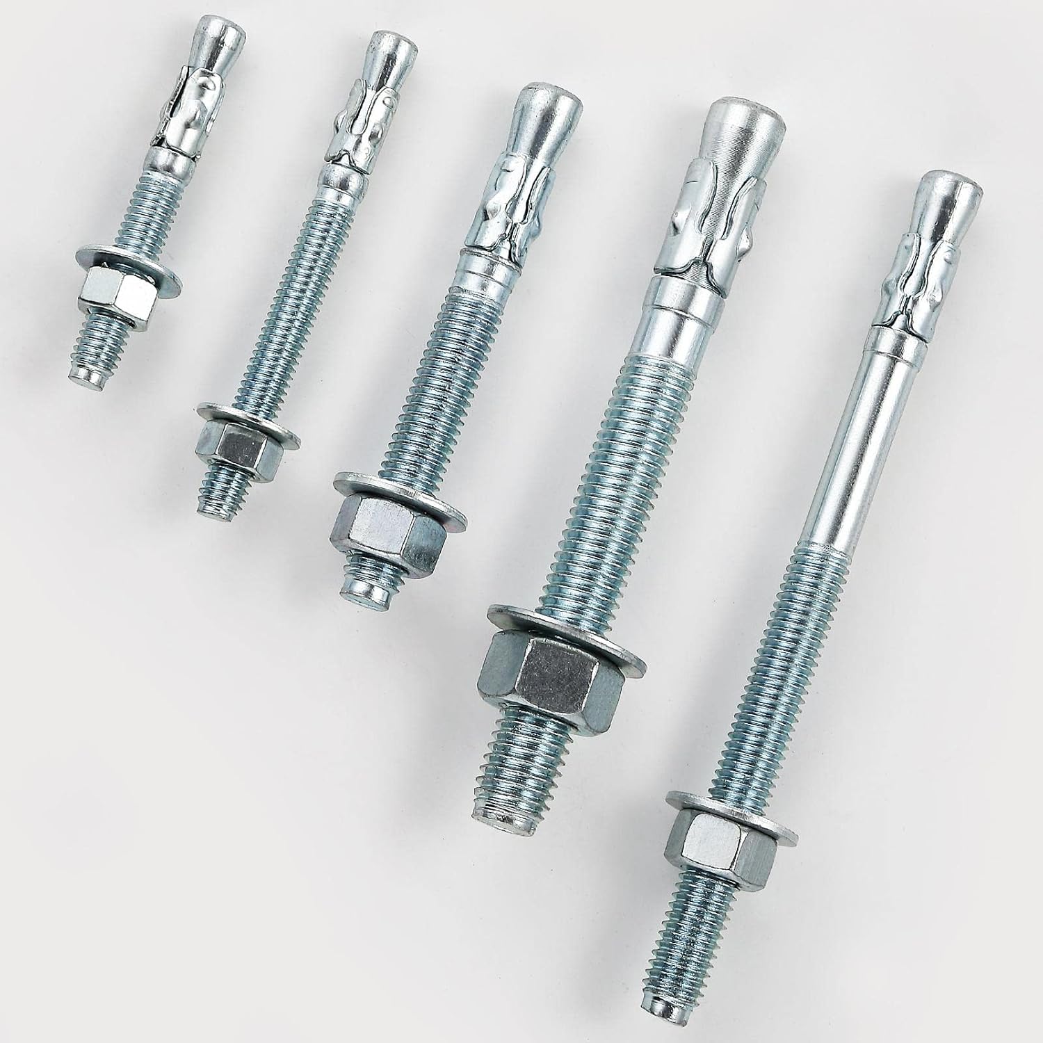 Detalle 2 de Wensilon 1/2*2-3/4 Concrete Wedge Anchors, Zinc-Plated, 30-Pack