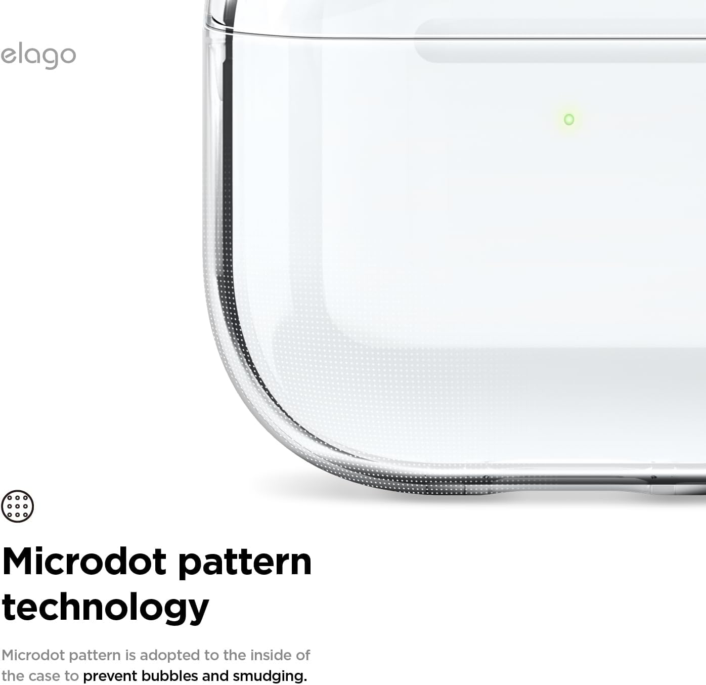 Detalle 2 de elago EAP4CL-HANG-TR Clear AirPods Case with Keychain, TPU and Wireless Charging