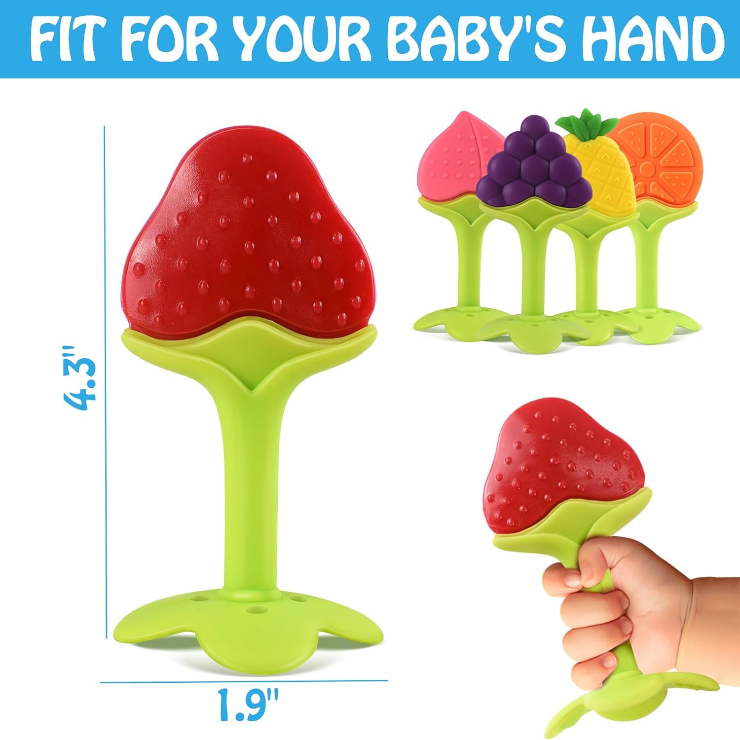 Thumbnail 5 de Tinabless Teething Toys (5 Pack): Infant Silicone Teething Keys Set