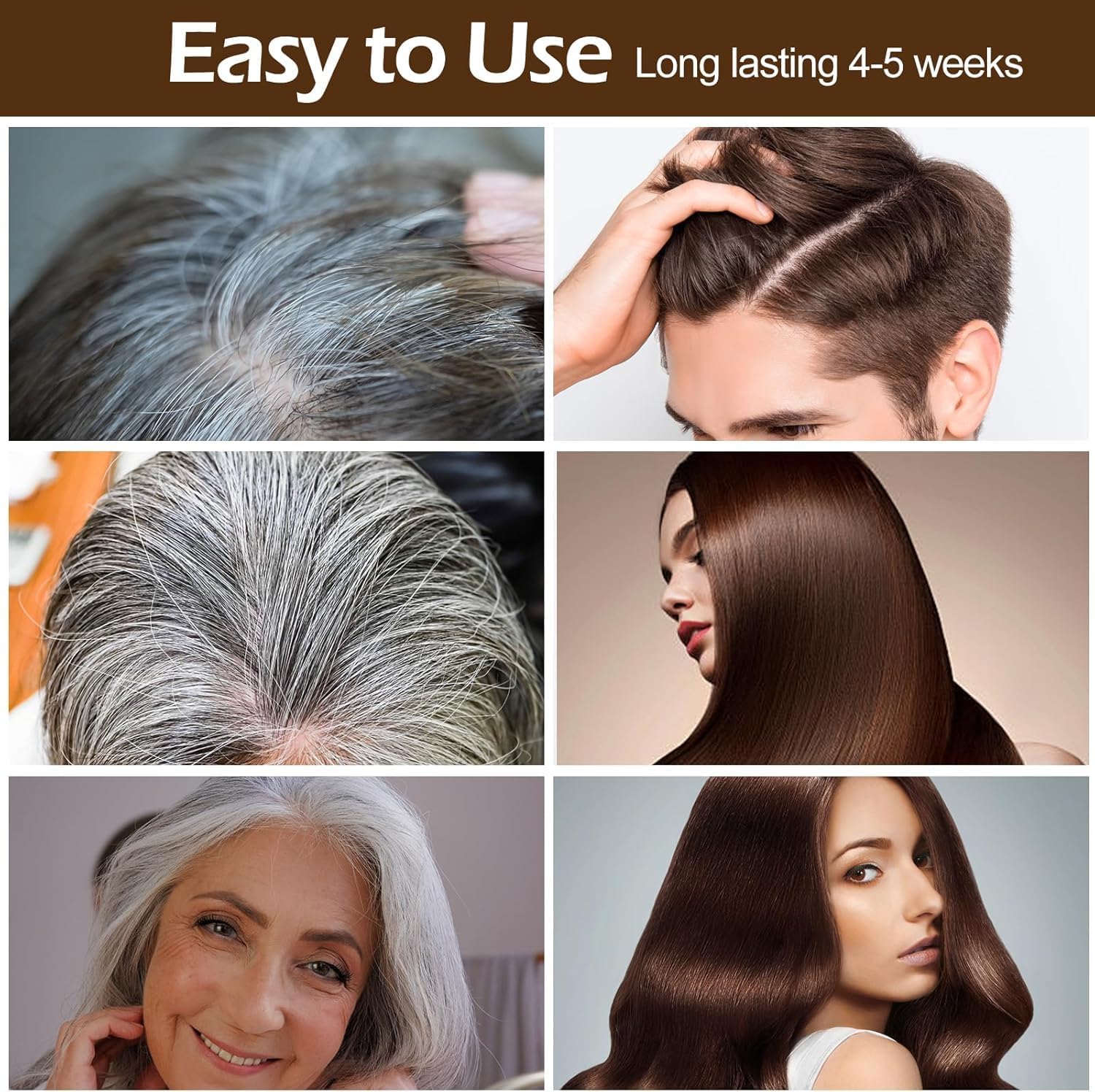Thumbnail 3 de Hair Dye Shampoo 3 in 1 500ML - Nero per Donna e Uomo, tintura istantanea, colorante capelli naturalish