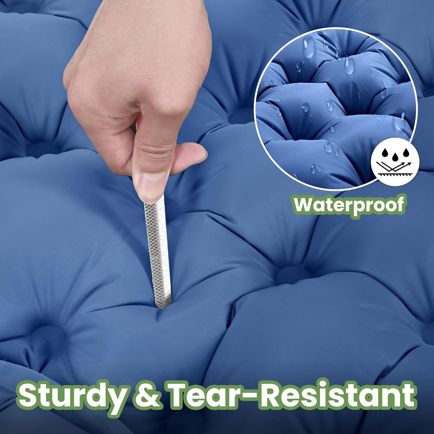 Thumbnail 4 de ROPODA Isomatte Camping Selbstaufblasend – Ultraleicht, wasserdicht, mit Kissen (Blau)