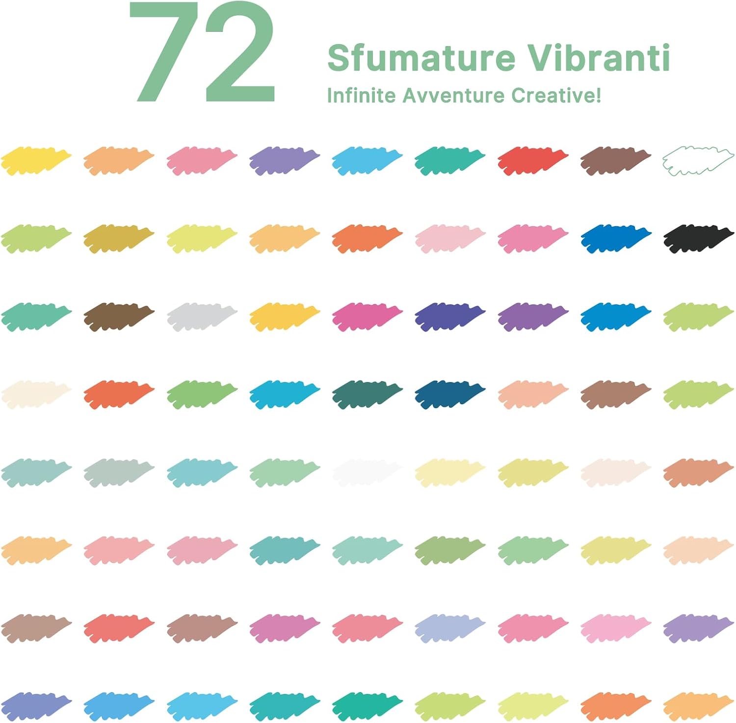 Detalle de Tongfushop 72 colori pennarelli acrilici a doppia punta per pietra, legno, vetro e tessuti