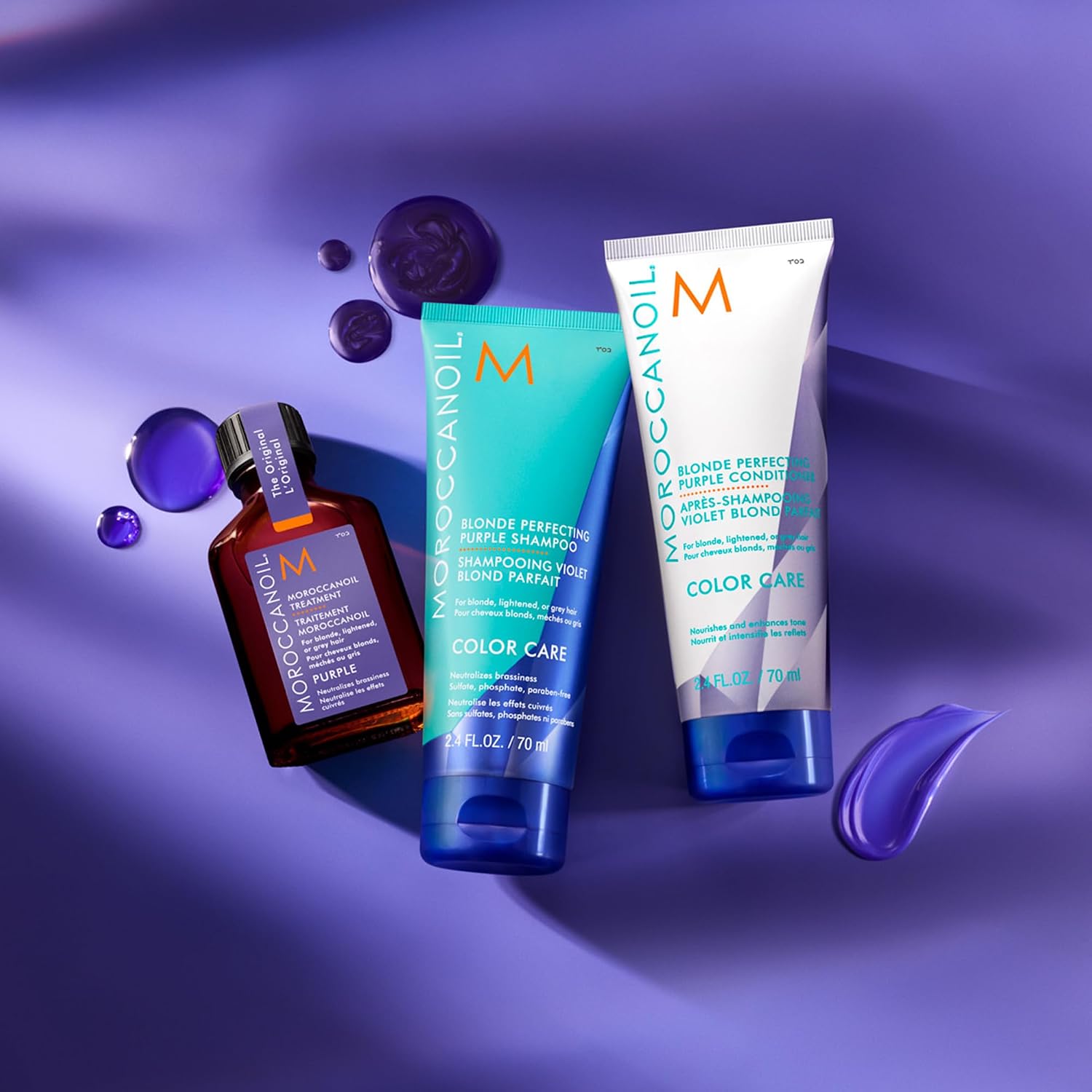 Detalle de Moroccanoil Blonde Perfecting Purple Shampoo