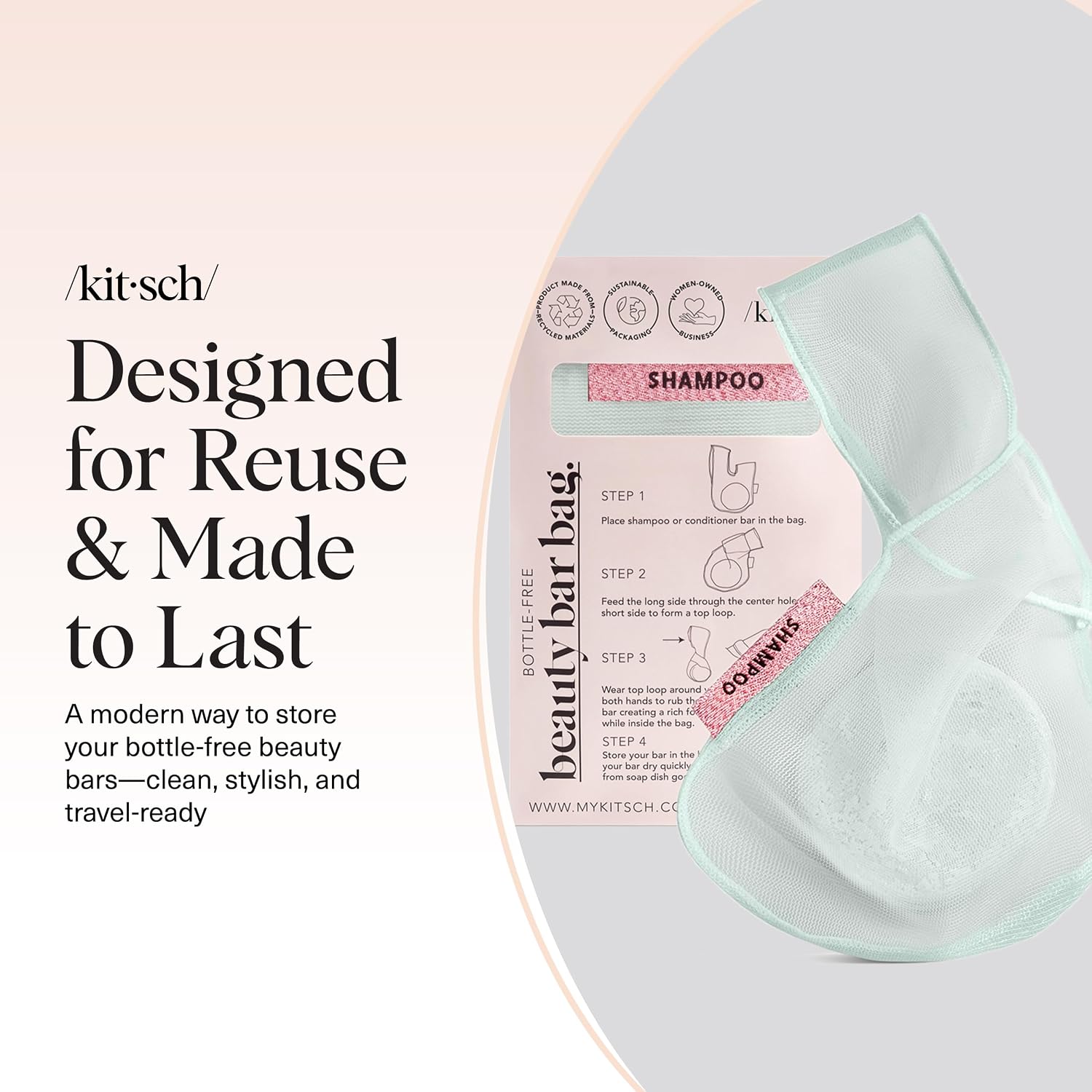 Thumbnail 6 de Kitsch Bar Soap Saver Bag for Shampoo Bars