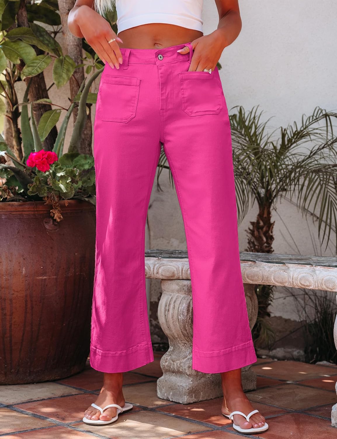 Thumbnail 1 de luvamia Wide Leg Jeans for Women: High-Waisted Cropped Flare Denim